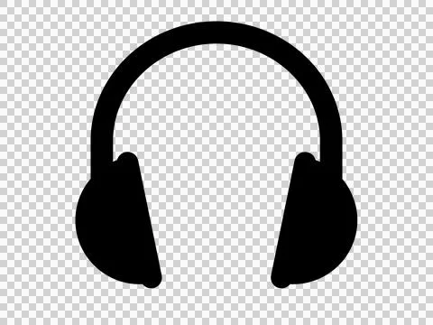 Illustration of a headphone silhouette Stock Illustration