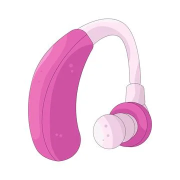 Illustration of hearing aid Stock Illustration