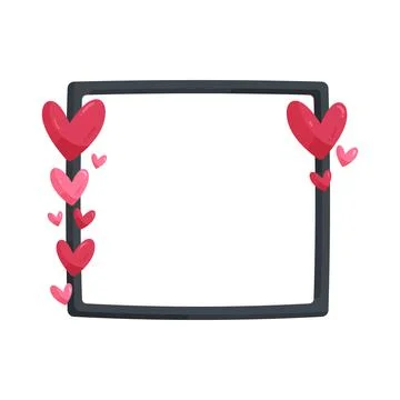 Illustration of heart border Stock Illustration