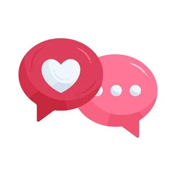 Illustration of heart chat Stock Illustration