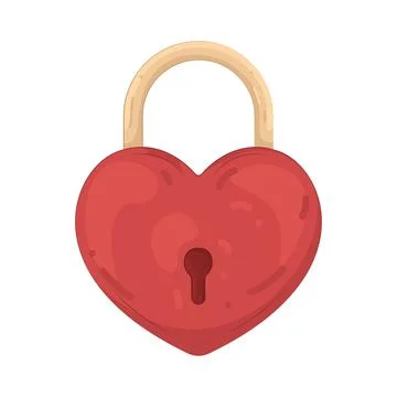 Illustration of heart lock Stock Illustration
