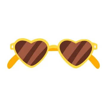 Illustration of heart shaped sunglasses. Stock Illustration