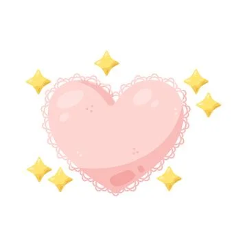 Illustration of heart with sparkles Stock Illustration
