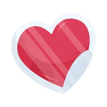 Illustration of heart sticker Stock Illustration