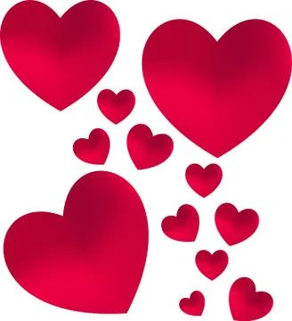 Illustration of heart, with white background vector-eps Stock Illustration
