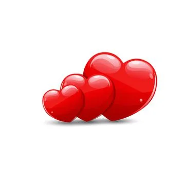 Illustration of hearts shape with highlights Stock Illustration