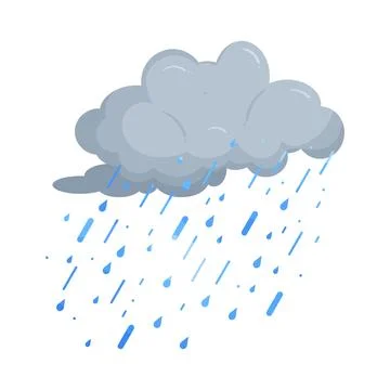 Illustration of heavy shower Stock Illustration