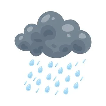Illustration of heavy shower Stock Illustration