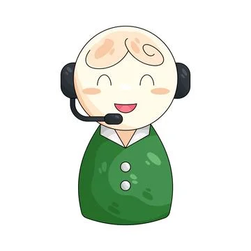 Illustration of help operator Illustrazione stock