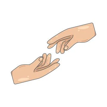 Illustration of helping hand Stock Illustration
