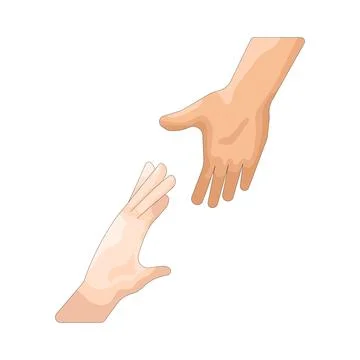 Illustration of Helping hand Illustrazione stock