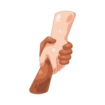 Illustration of helping hand Stock Illustration