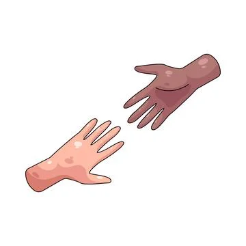 Illustration of Helping Hand Stock Illustration