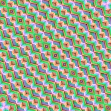 Illustration of a hexagonal pattern with symmetry and dynamism. 3d rendering Stock Illustration