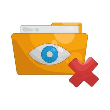 Illustration of hidden folder 스톡 일러스트