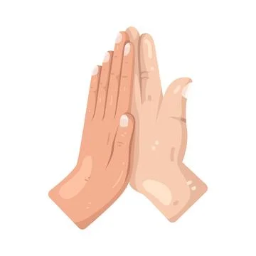 Illustration of high five Stock Illustration