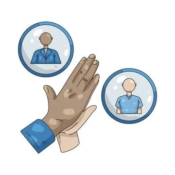 Illustration of high five Stock Illustration