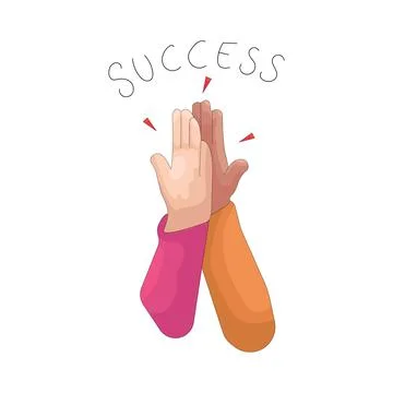 Illustration of high five Stock Illustration