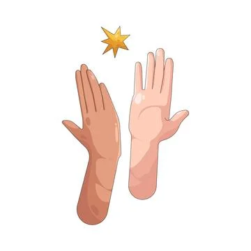 Illustration of High five Stock Illustration
