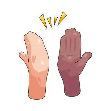 Illustration of high five Stock Illustration