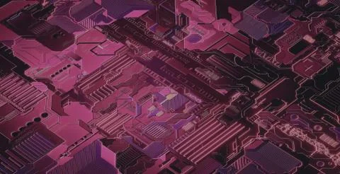 Illustration of high tech electronic circuit board as background Stock Illustration