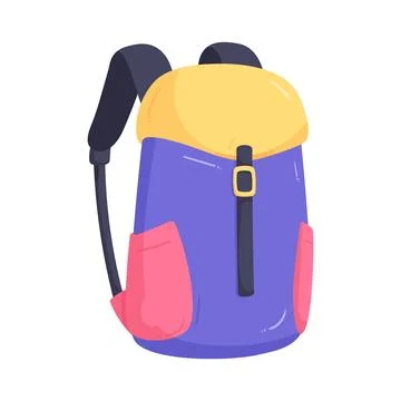 Illustration of hiking backpack Stock Illustration