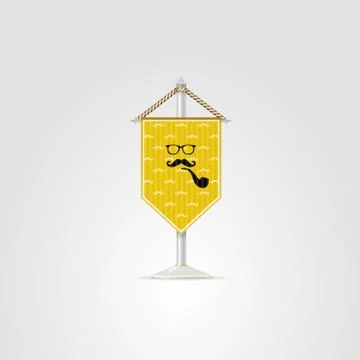 Illustration of hipster face Stock Illustration