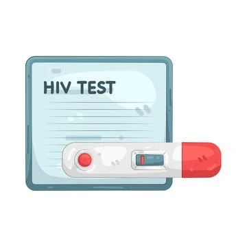 Illustration of HIV test Stock Illustration