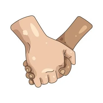 Illustration of Holding hands Stock Illustration