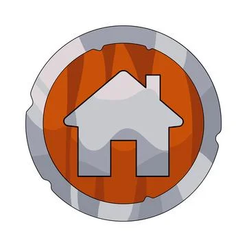 Illustration of home button Stock Illustration