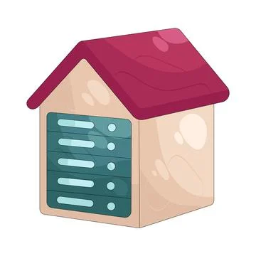 Illustration of home server Stock Illustration