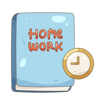Illustration of homework book Stock Illustration