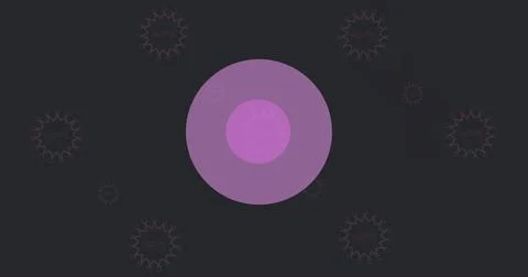 Illustration of hope text in abstract patterns with pink circles on black 스톡 일러스트
