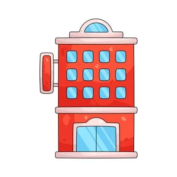 Illustration of hotel 스톡 일러스트