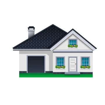 Illustration of a house. Icon, object. Vector house. Illustration