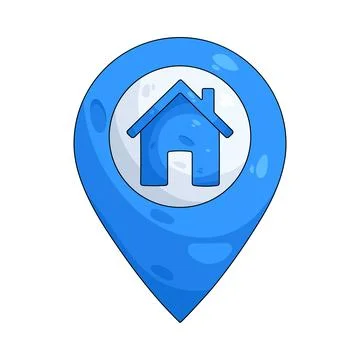 Illustration of house location 스톡 일러스트
