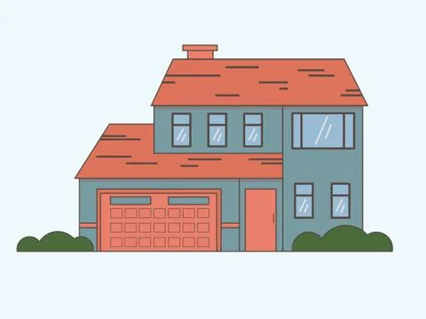 Illustration of a house on a white background Stock Illustration
