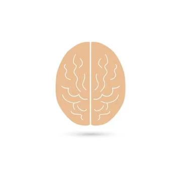 Illustration of human cerebral cortex Illustrazione stock