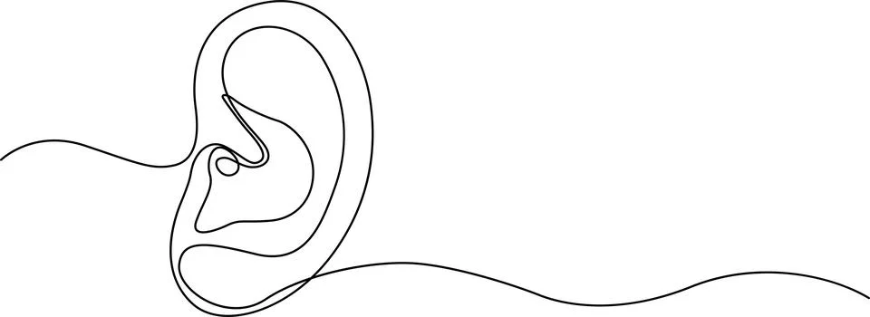 Illustration of human ear Vector Stock-Illustration