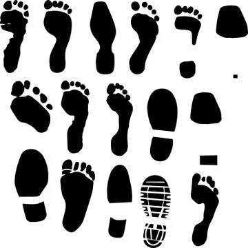 Illustration human footprint boot vector-eps Stock Illustration