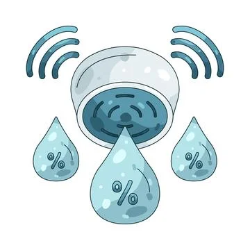 Illustration of humidity sensor 스톡 일러스트