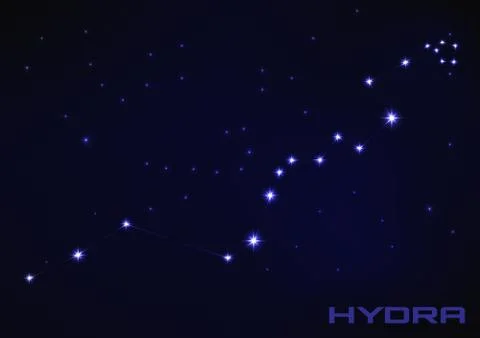 Illustration of hydra constellation Stock Illustration