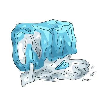 Illustration of ice cliff Stock Illustration