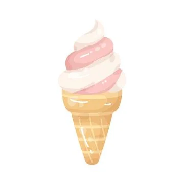 Illustration of ice cream cone Ilustración de archivo