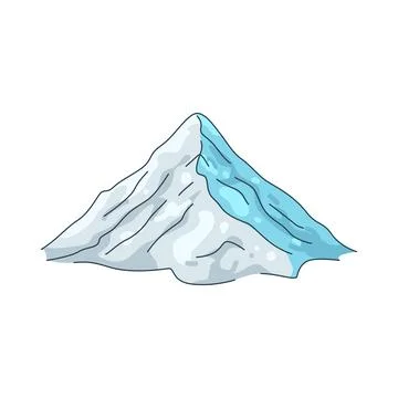 Illustration of ice mountain Stock Illustration