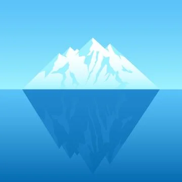 Illustration of an iceberg Stock Illustration