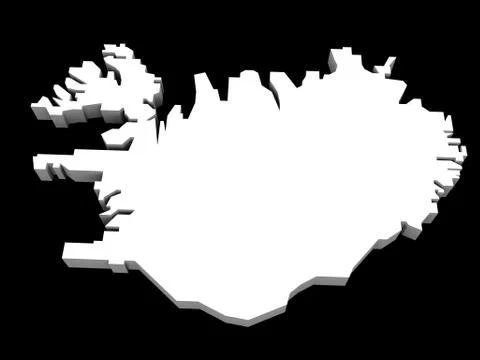 A illustration of the iceland map Stock Illustration