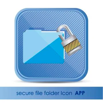 Illustration of icon folder for application security, data security, vector Stock Illustration