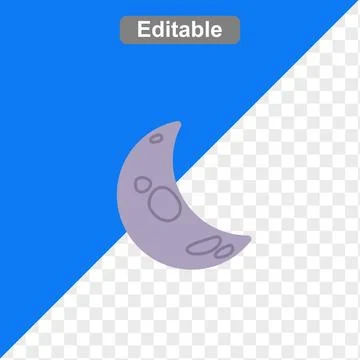  illustration icon half moon Stock Illustration