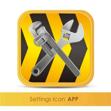 Illustration of icon for setup application or tools, vector illustration Stockillustratie